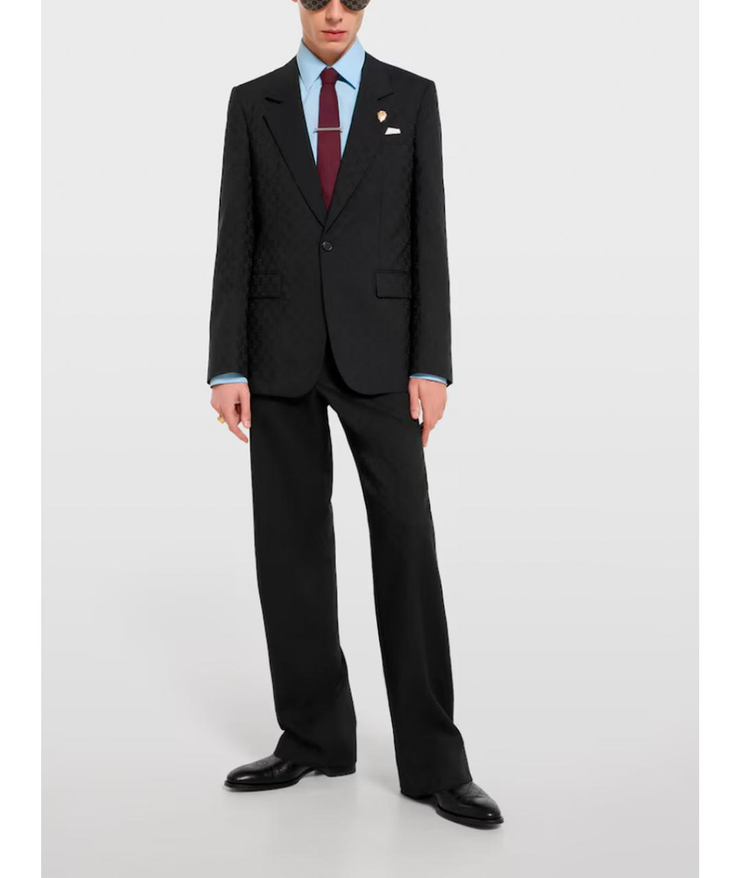 GUCCI Черный полиэстеровый пиджак, фото 2