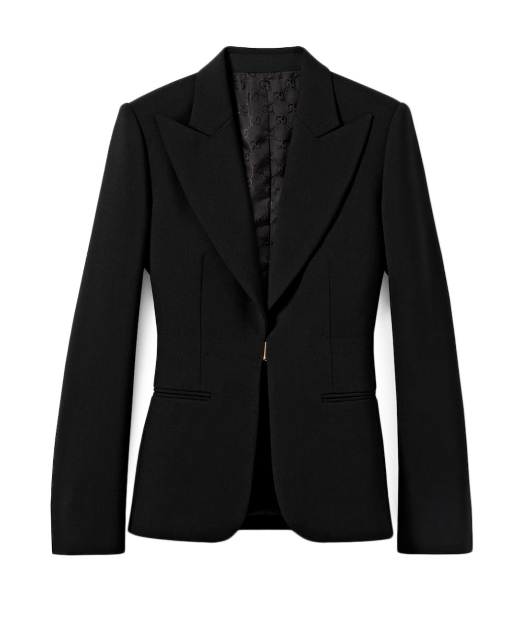 GUCCI Черный шерстяной жакет/пиджак, фото 1
