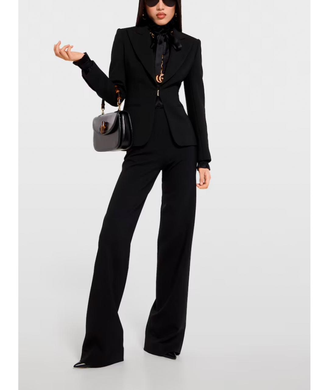 GUCCI Черный шерстяной жакет/пиджак, фото 2