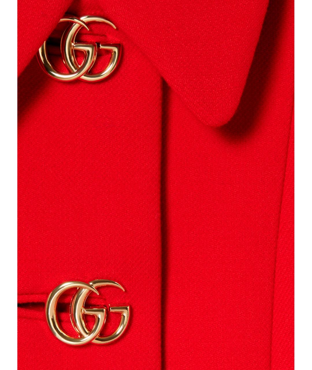 GUCCI Красное шерстяное пальто, фото 4