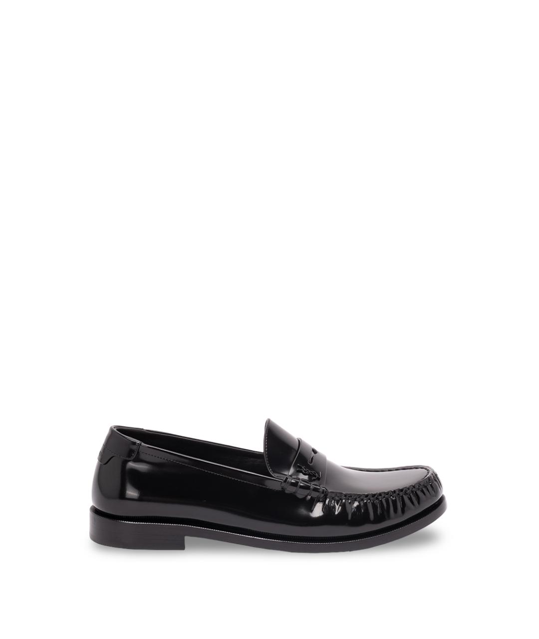 SAINT LAURENT Черные кожаные лоферы, фото 7