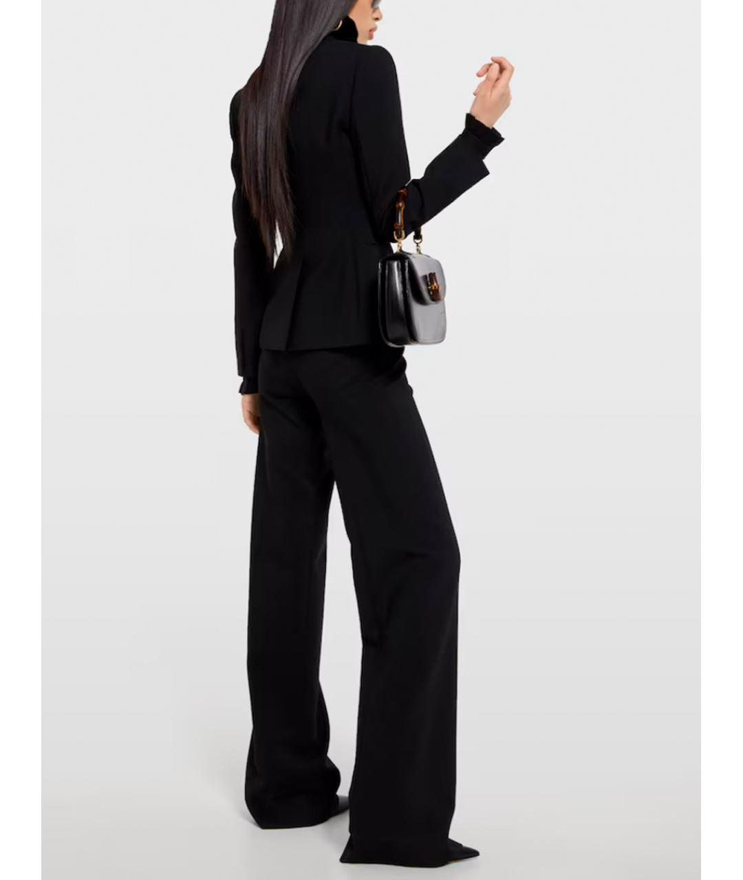 GUCCI Черные шерстяные брюки узкие, фото 4