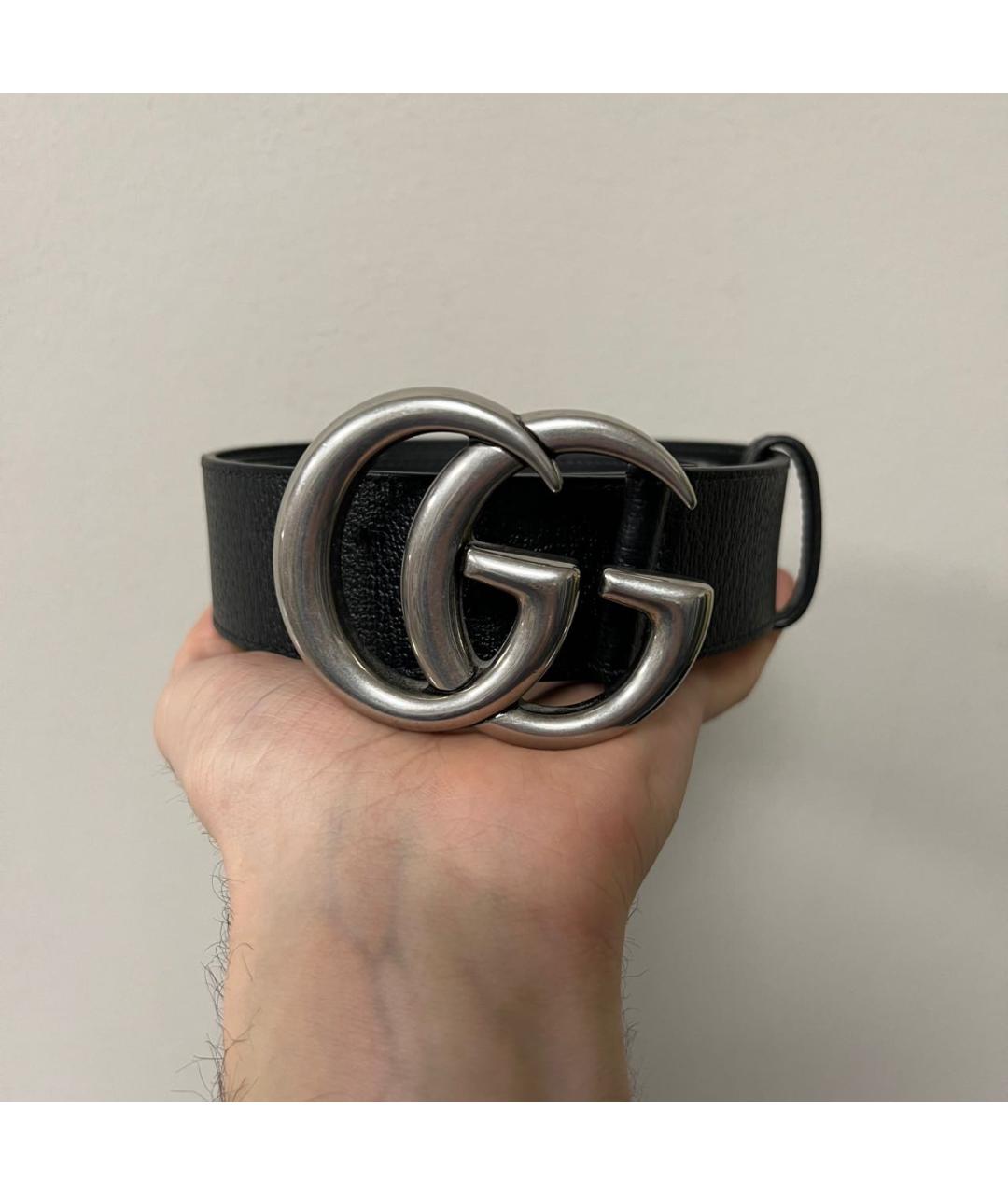 GUCCI Черный кожаный ремень, фото 6