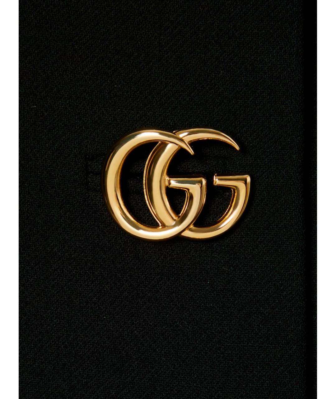 GUCCI Черная шерстяная юбка мини, фото 5