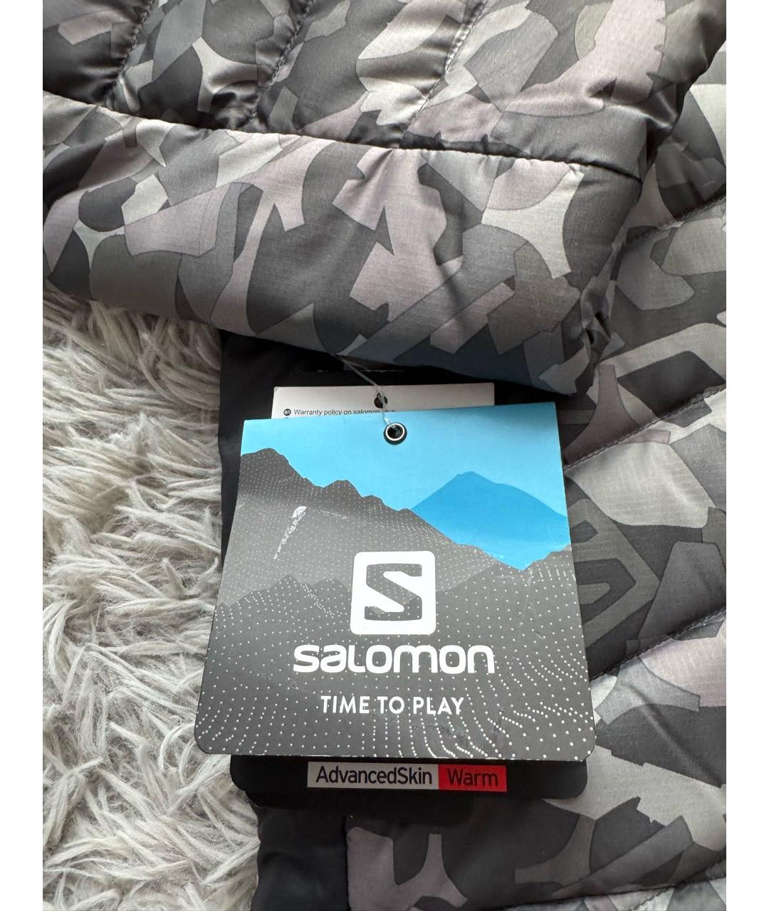 SALOMON Серый полиэстеровый пуховик, фото 3