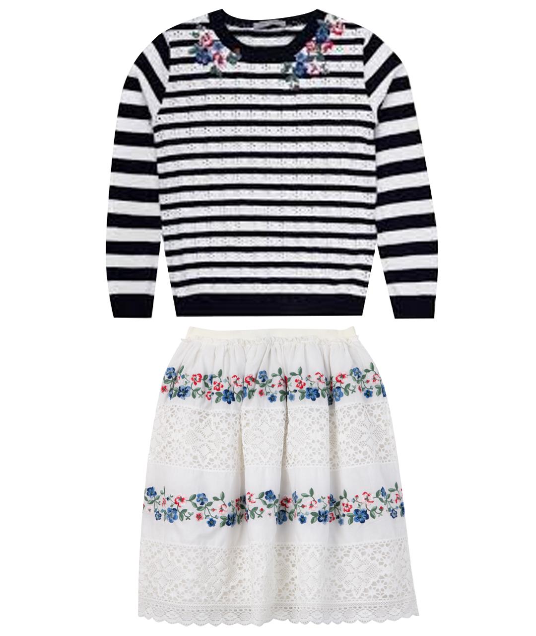 ERMANNO SCERVINO Белый хлопковый комплект, фото 1