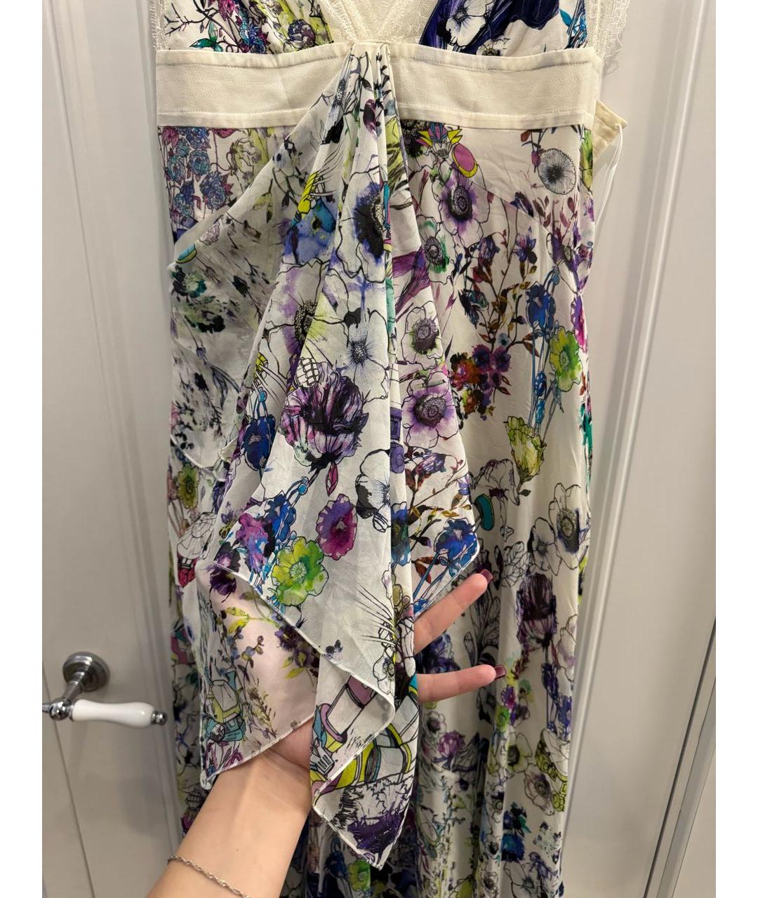 ROBERTO CAVALLI Мульти шелковое коктейльное платье, фото 2