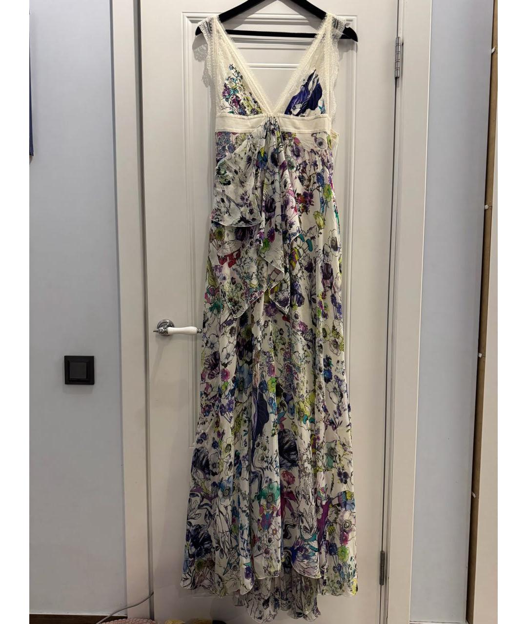 ROBERTO CAVALLI Мульти шелковое коктейльное платье, фото 9