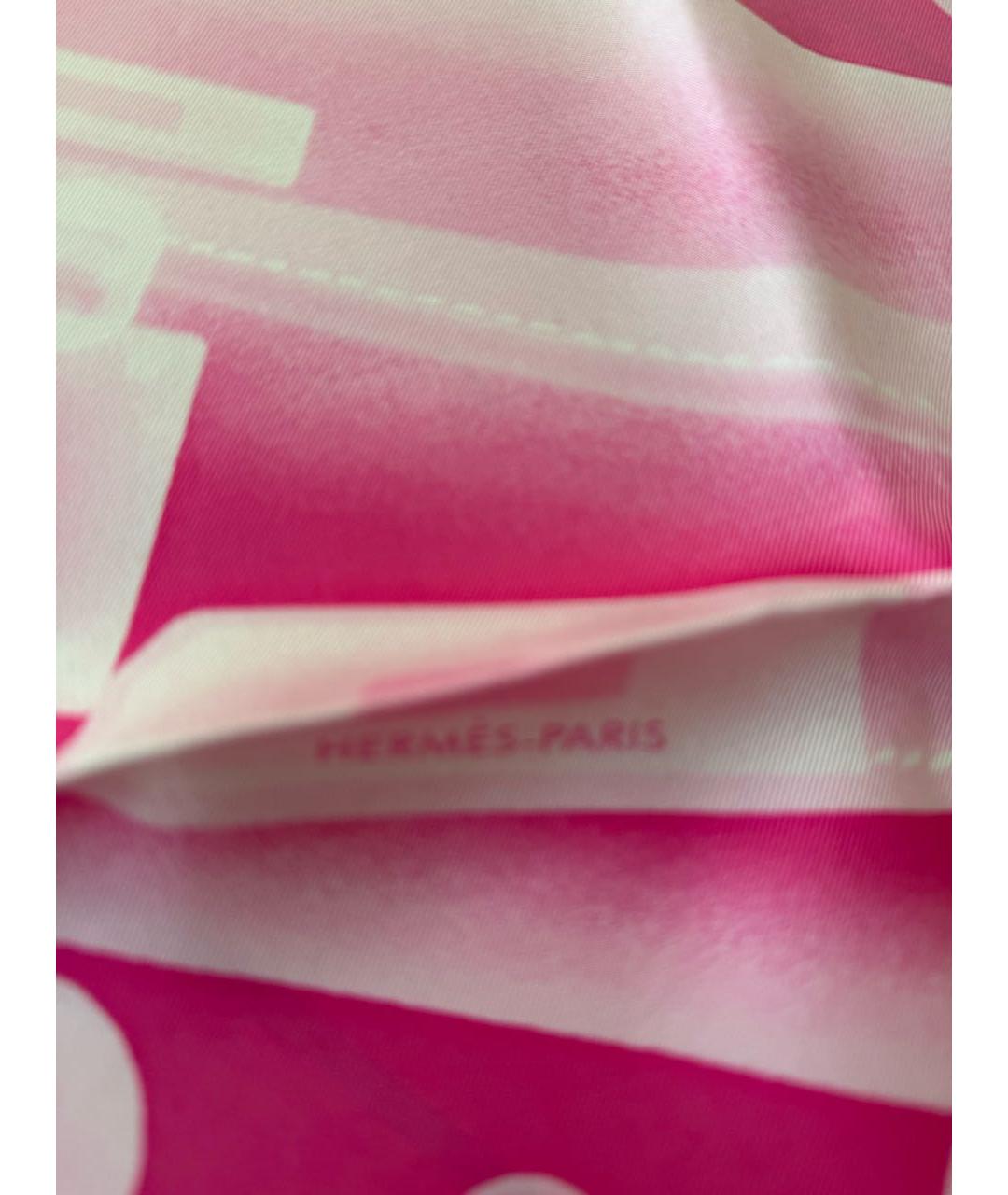 HERMES Фуксия шелковый платок, фото 5