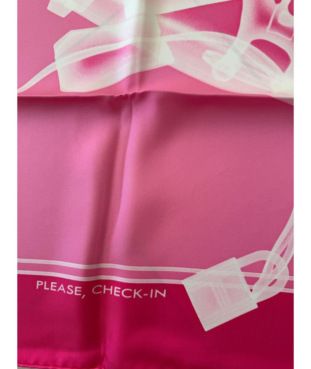 HERMES Фуксия шелковый платок, фото 6