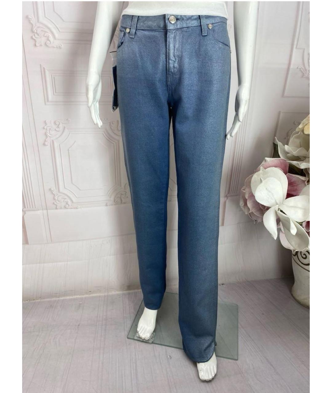 CHANEL Голубые хлопковые прямые джинсы, фото 6