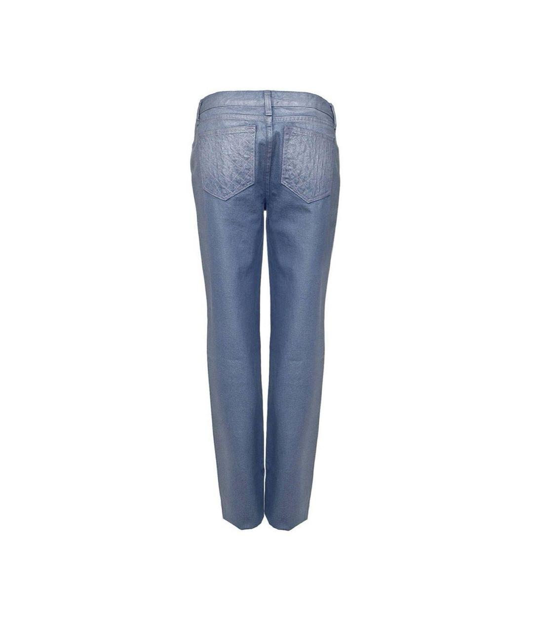CHANEL Голубые хлопковые прямые джинсы, фото 2