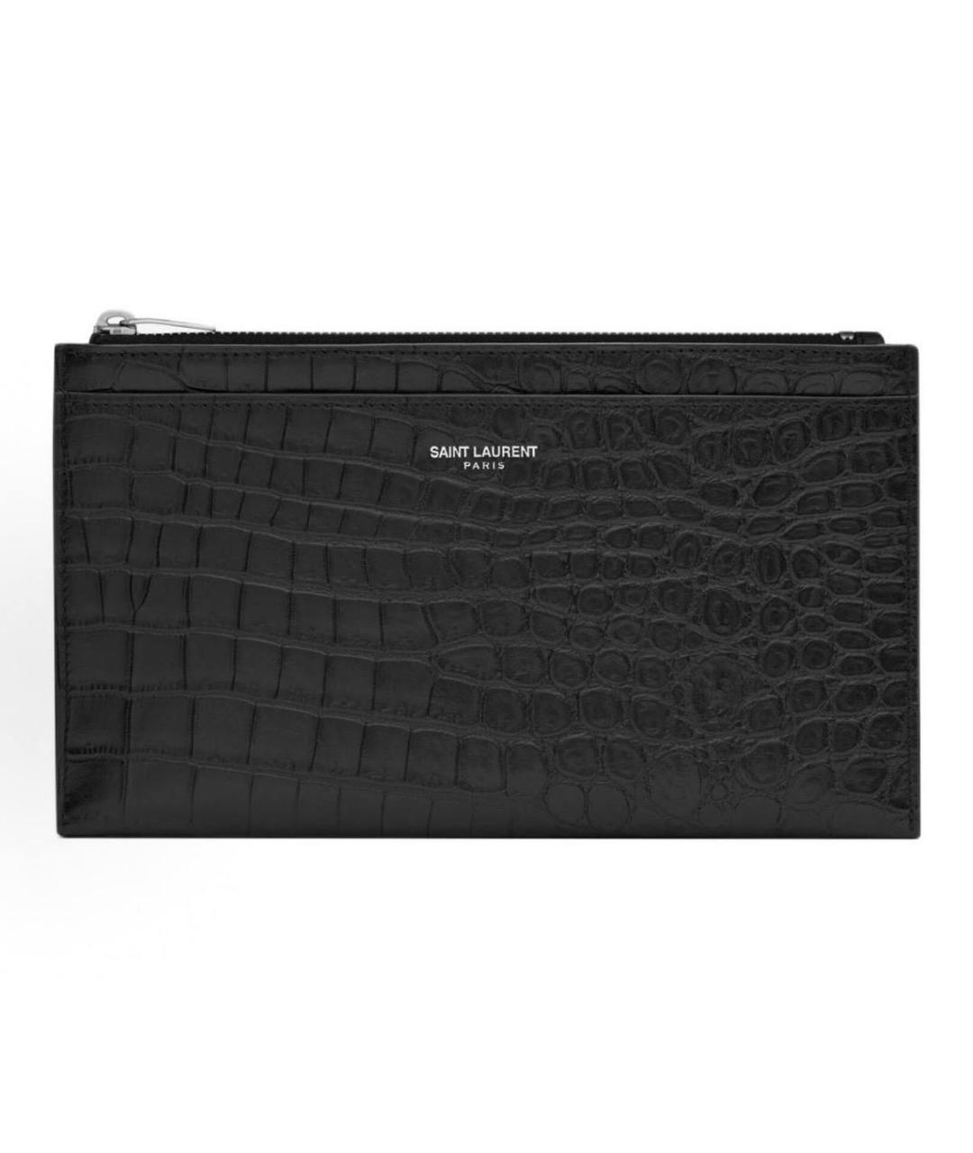 SAINT LAURENT Черная кожаная папка для документов, фото 3