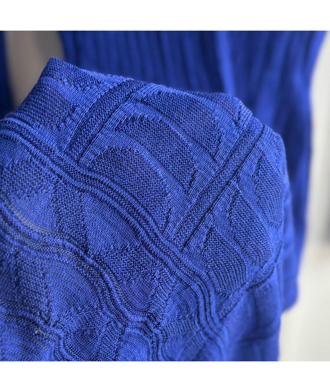 MISSONI Синее шерстяное повседневное платье, фото 6