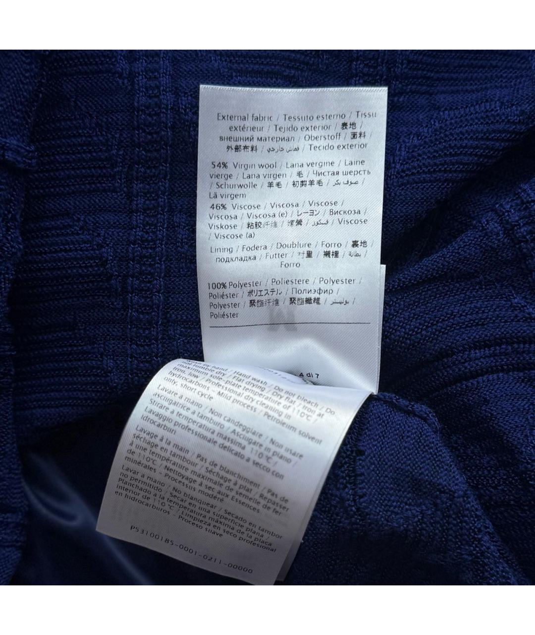 MISSONI Синее шерстяное повседневное платье, фото 8