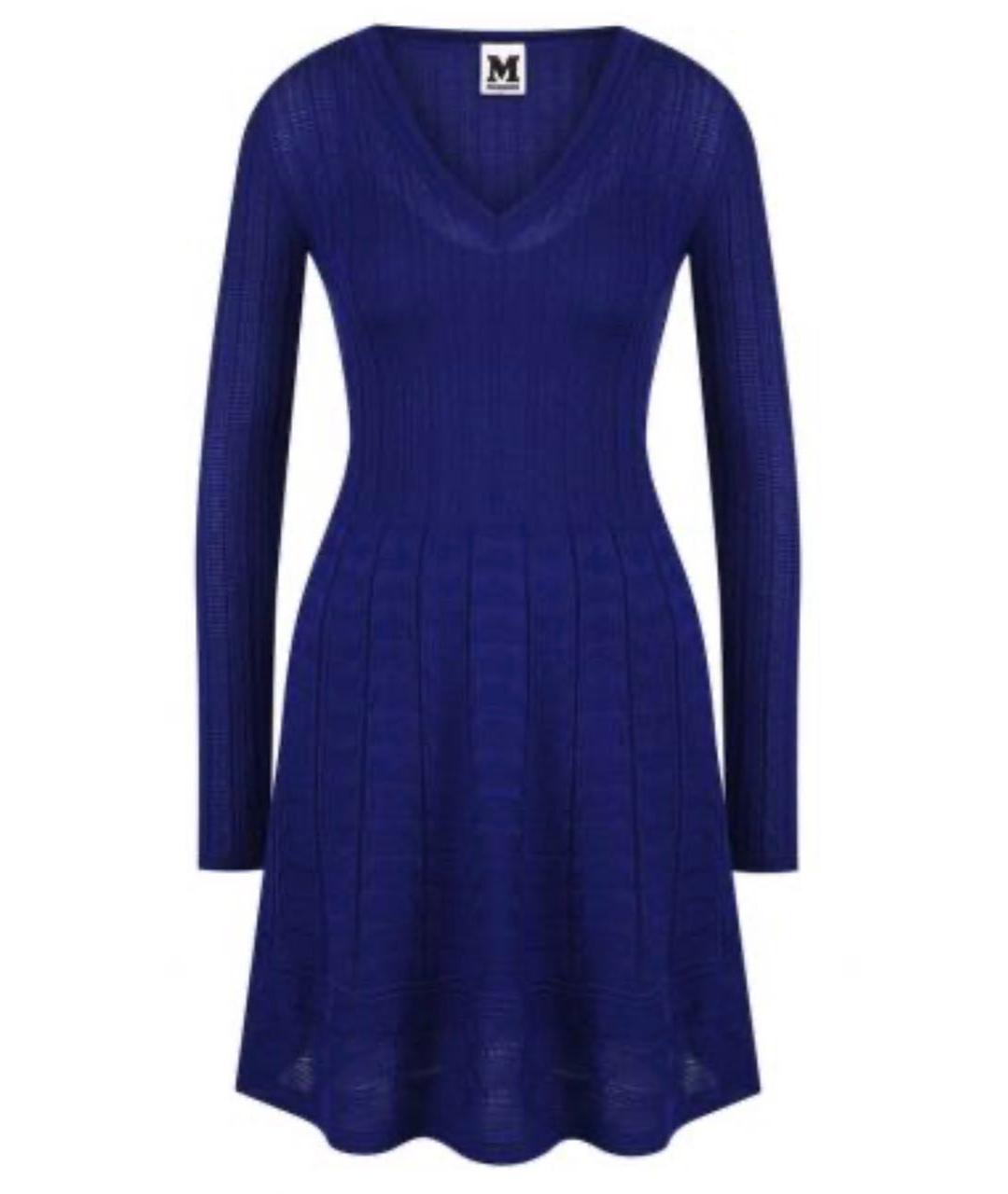 MISSONI Синее шерстяное повседневное платье, фото 1
