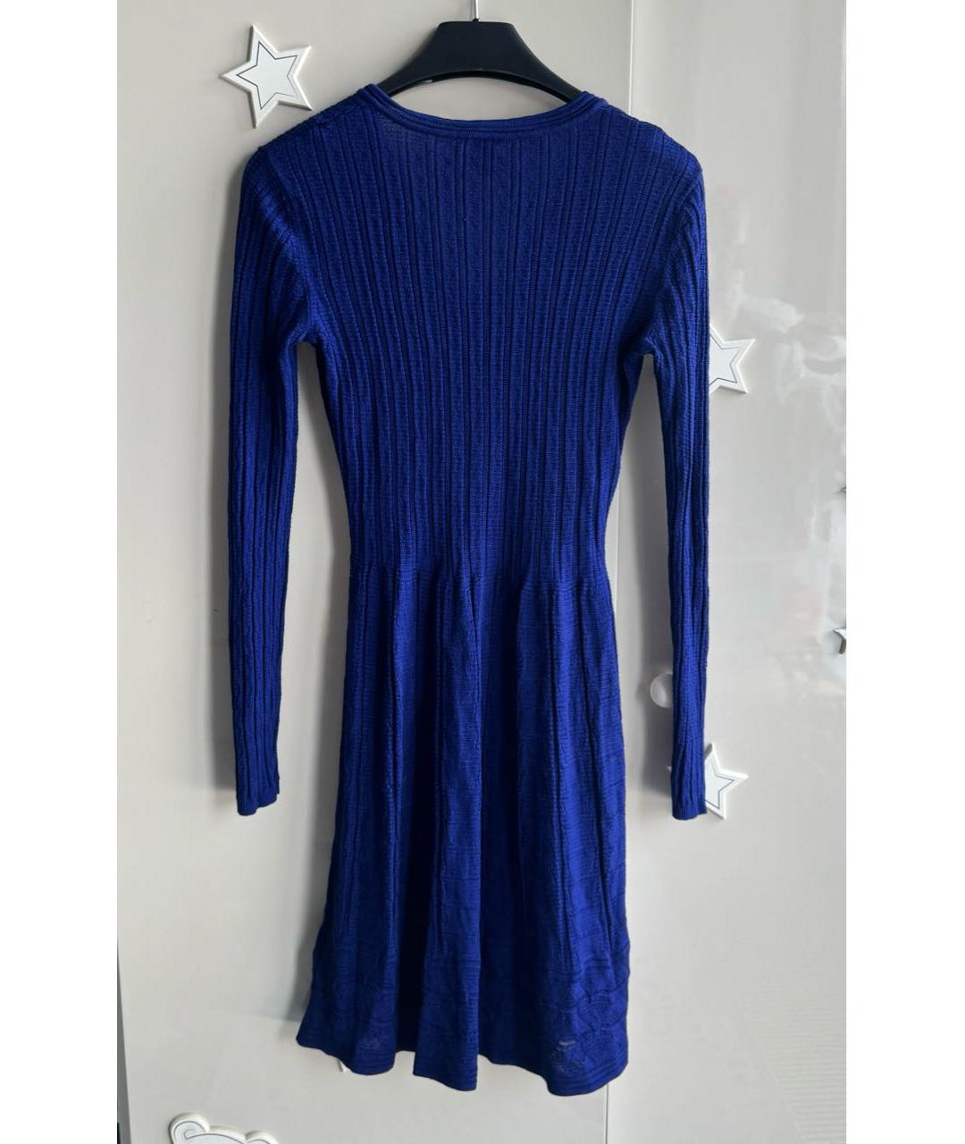 MISSONI Синее шерстяное повседневное платье, фото 5