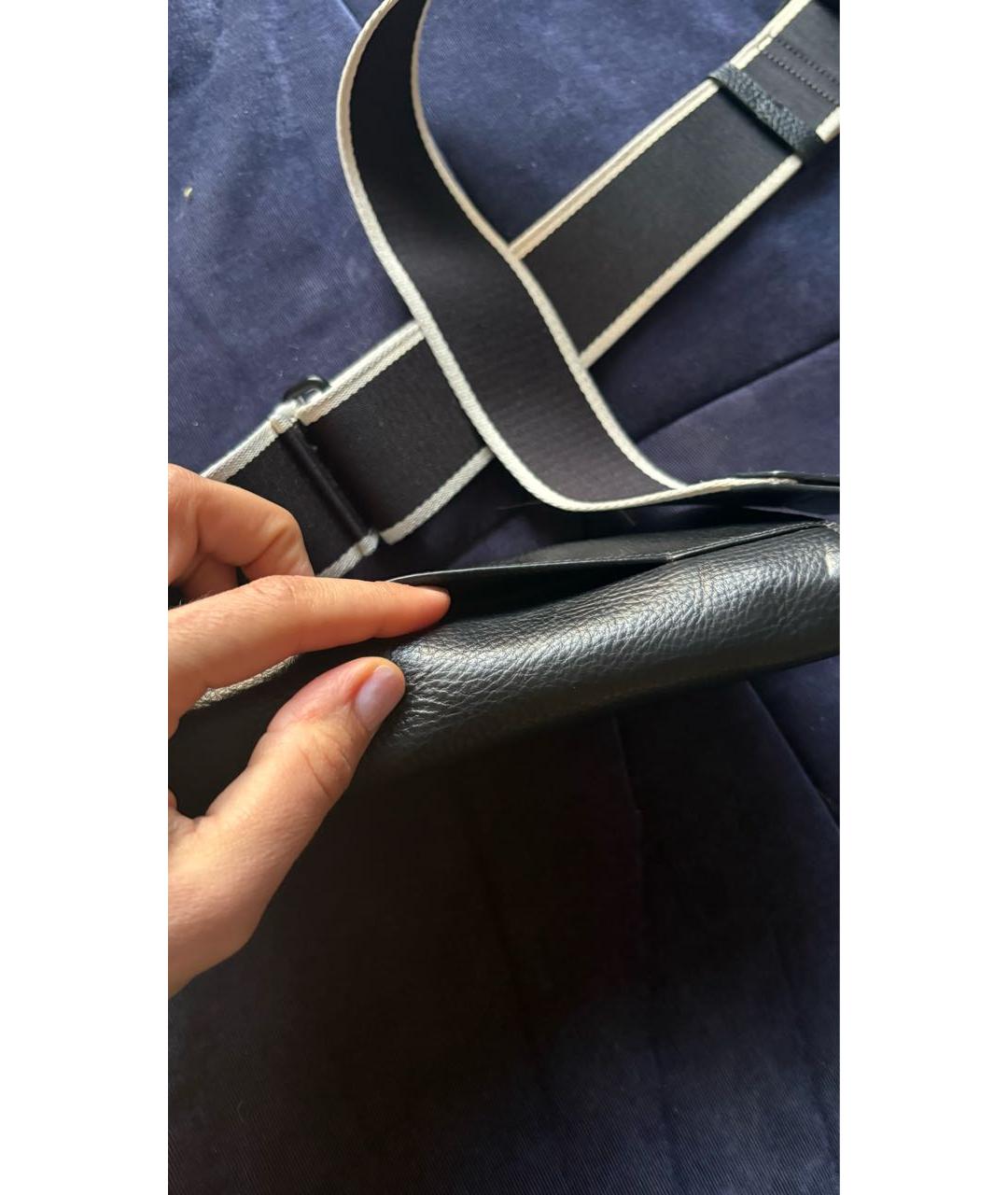KENZO Черная кожаная сумка через плечо, фото 5