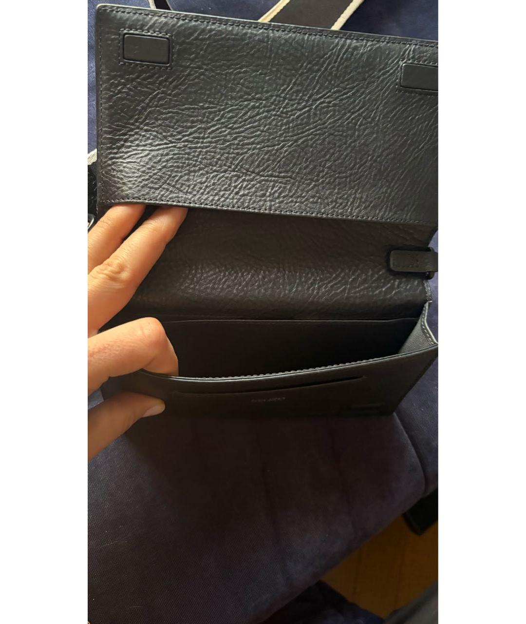 KENZO Черная кожаная сумка через плечо, фото 4