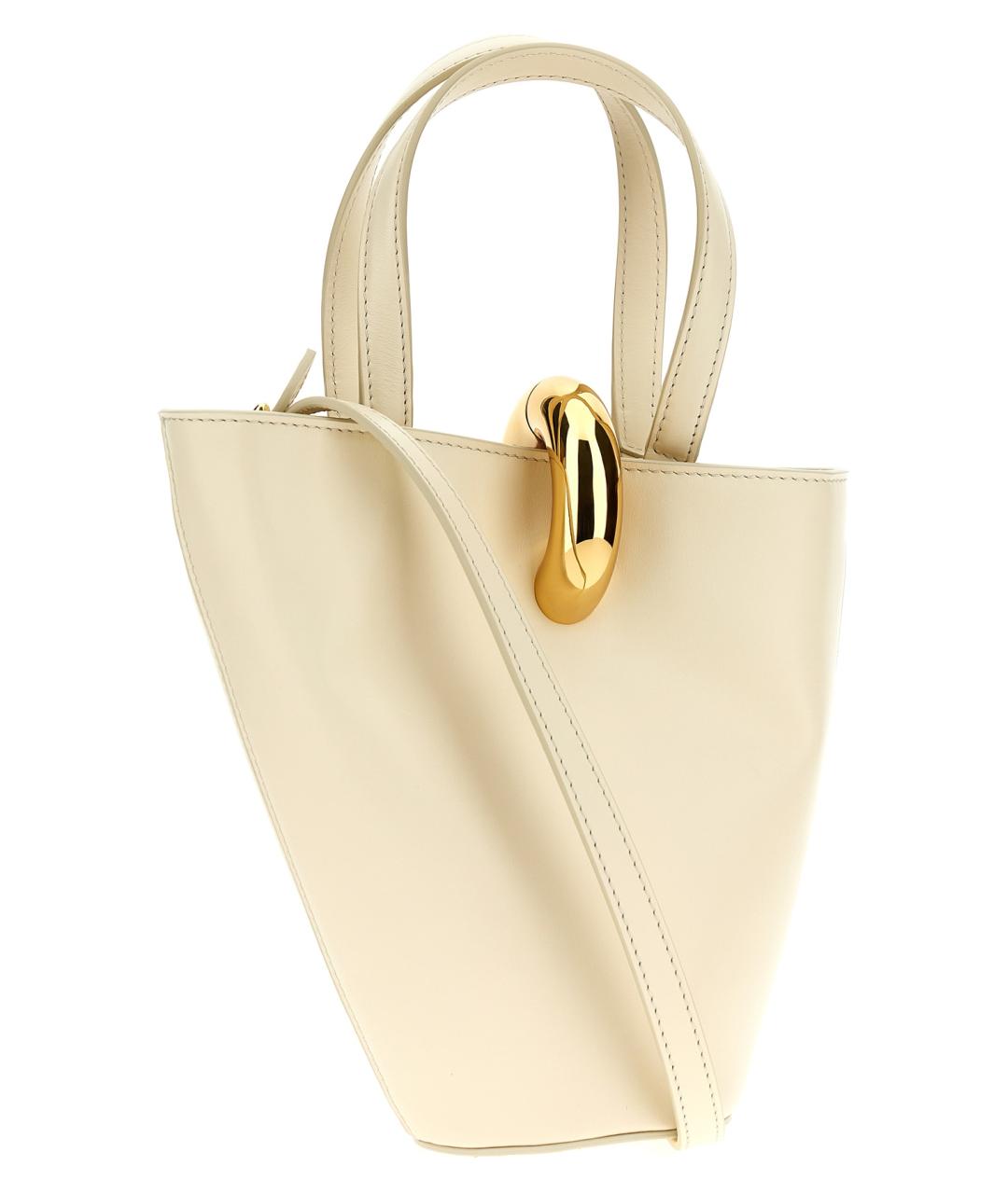 JACQUEMUS Белая кожаная сумка тоут, фото 5