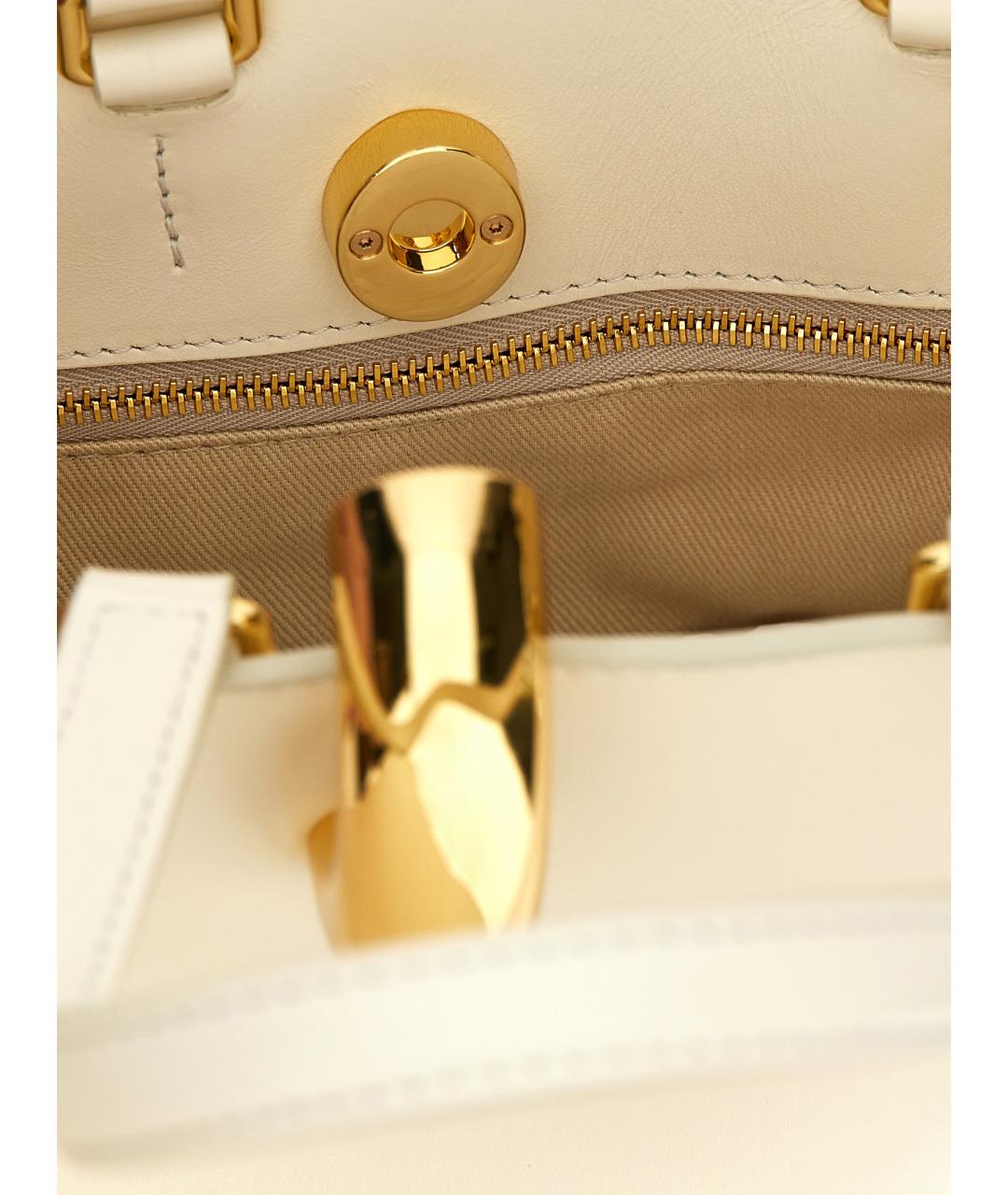 JACQUEMUS Белая кожаная сумка тоут, фото 3