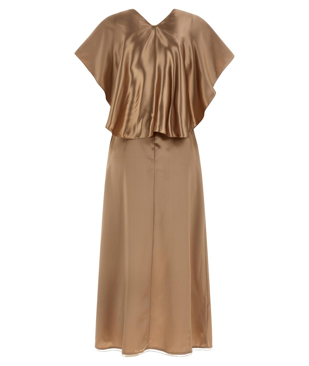 FABIANA FILIPPI Бежевое вискозное платье, фото 3