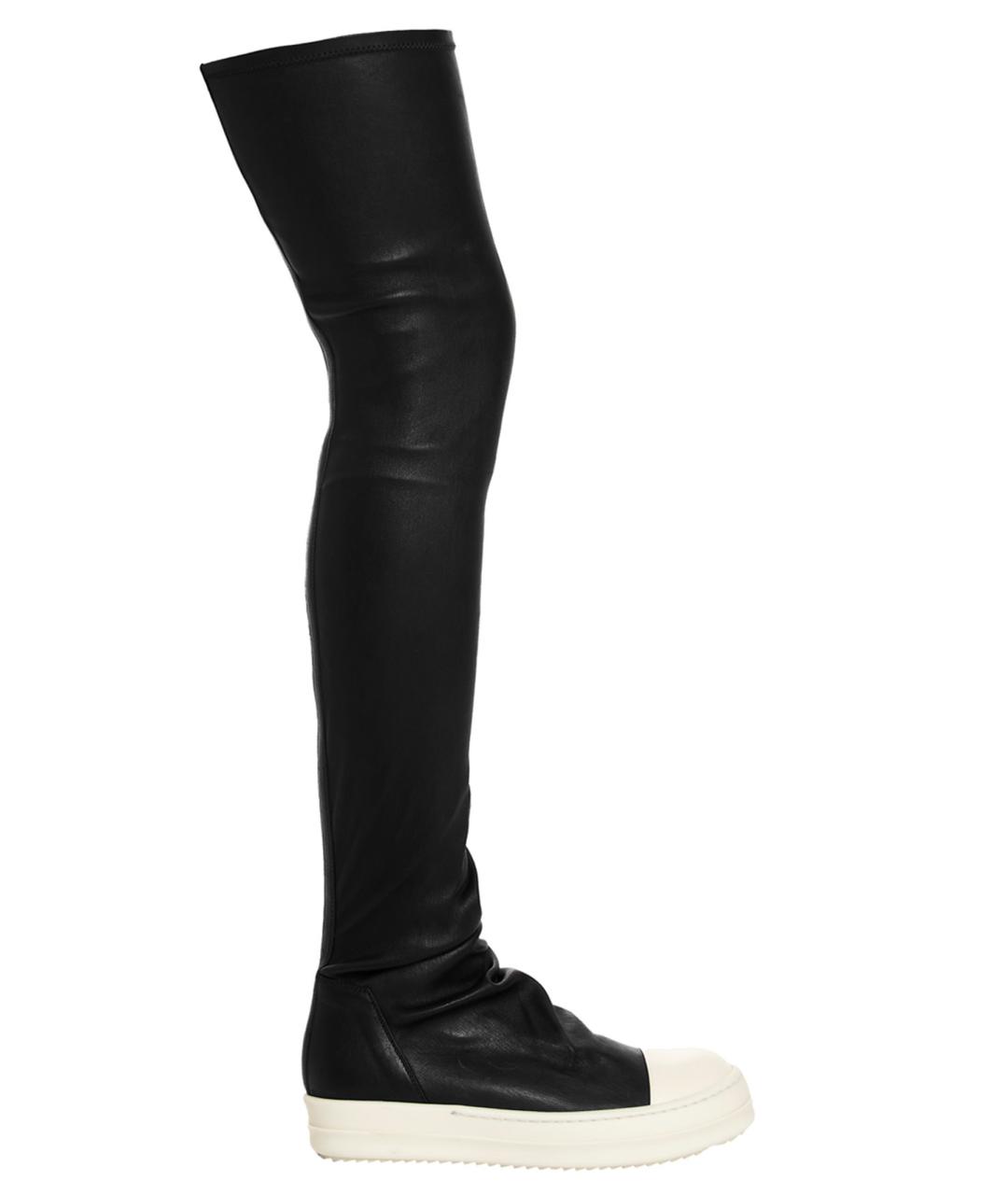 RICK OWENS Черные ботфорты, фото 1