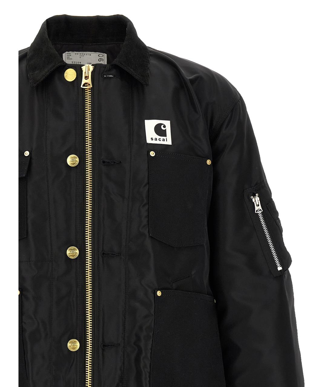 SACAI Черная полиамидовая куртка, фото 4