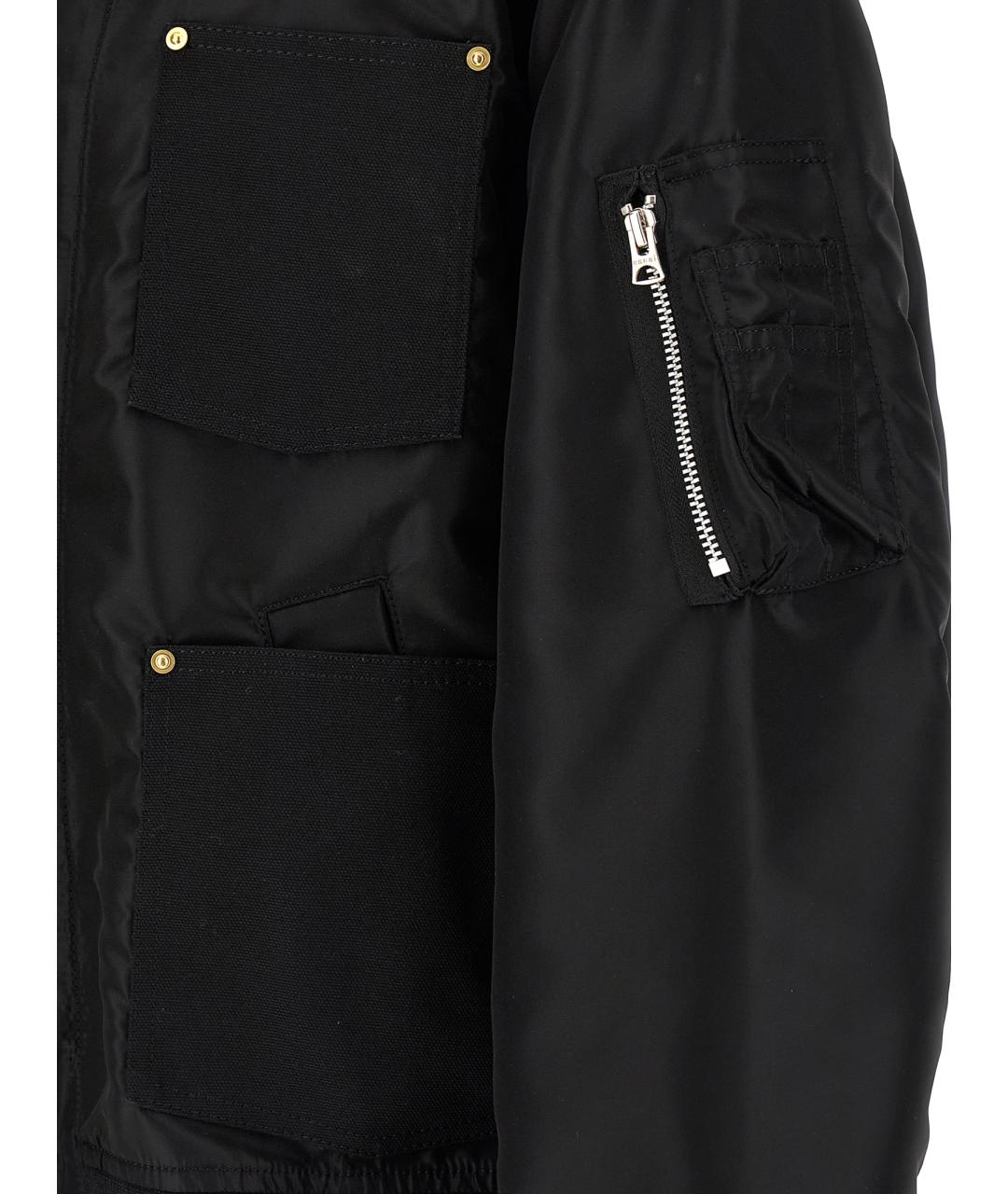 SACAI Черная полиамидовая куртка, фото 5