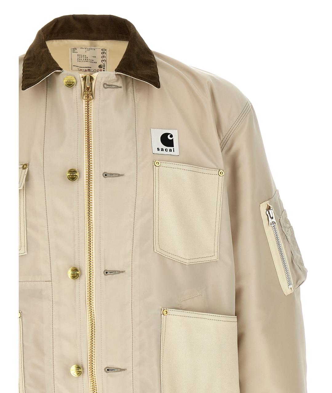 SACAI Бежевая хлопковая куртка, фото 4