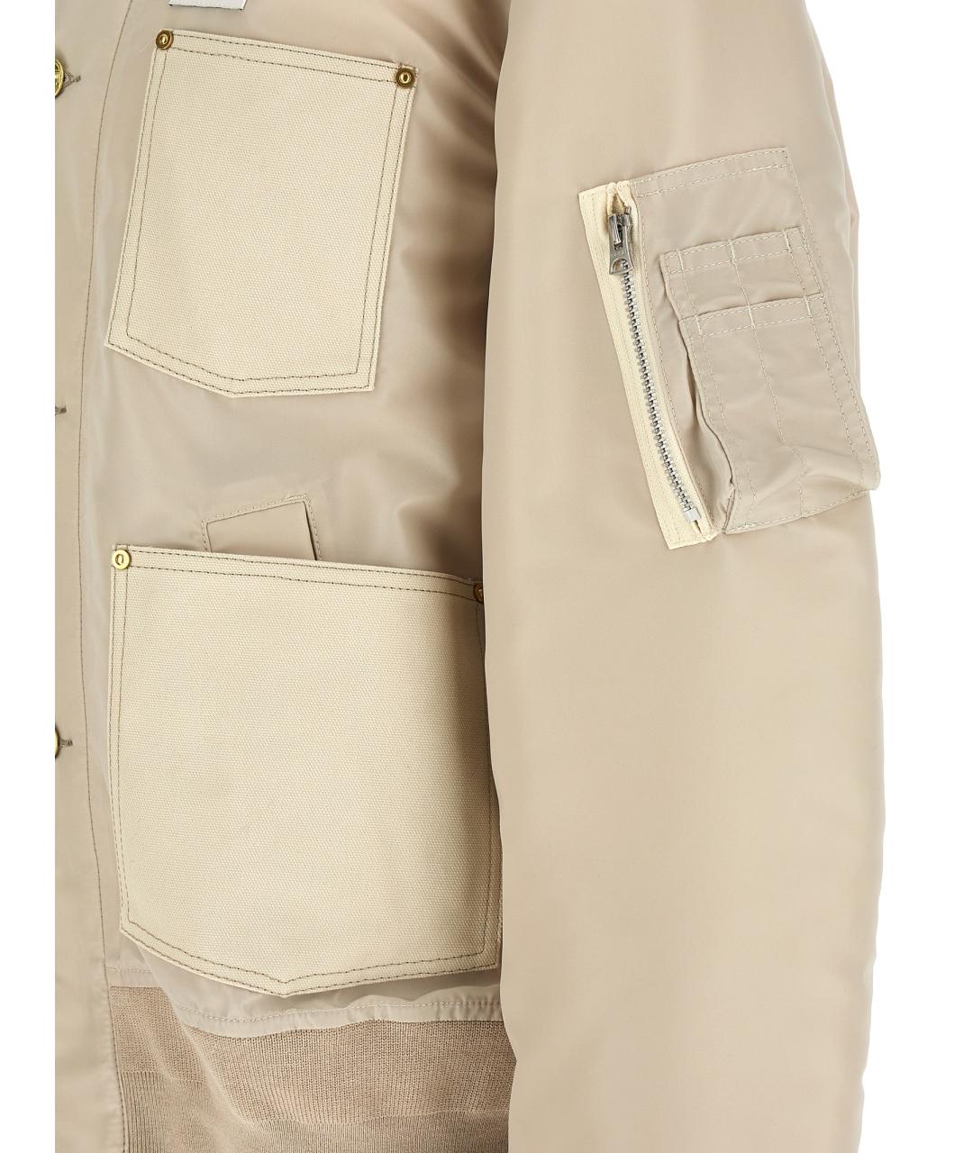 SACAI Бежевая хлопковая куртка, фото 5