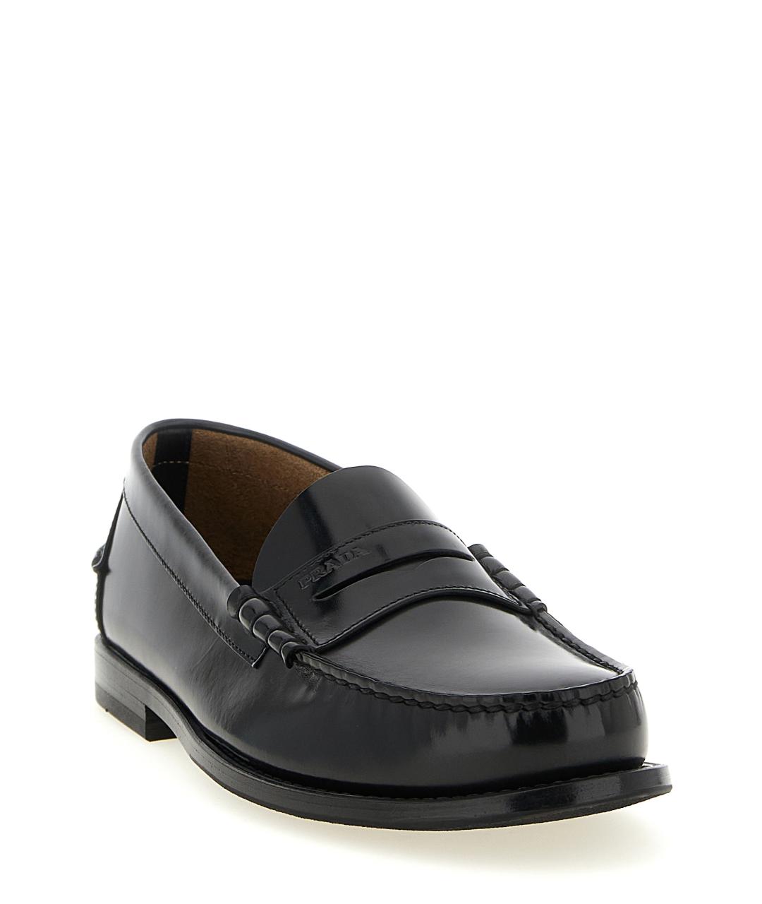 PRADA Черные кожаные лоферы, фото 2