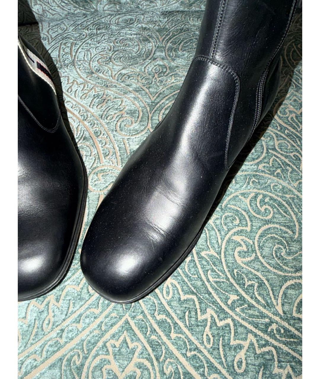 GUCCI Черные кожаные высокие ботинки, фото 6