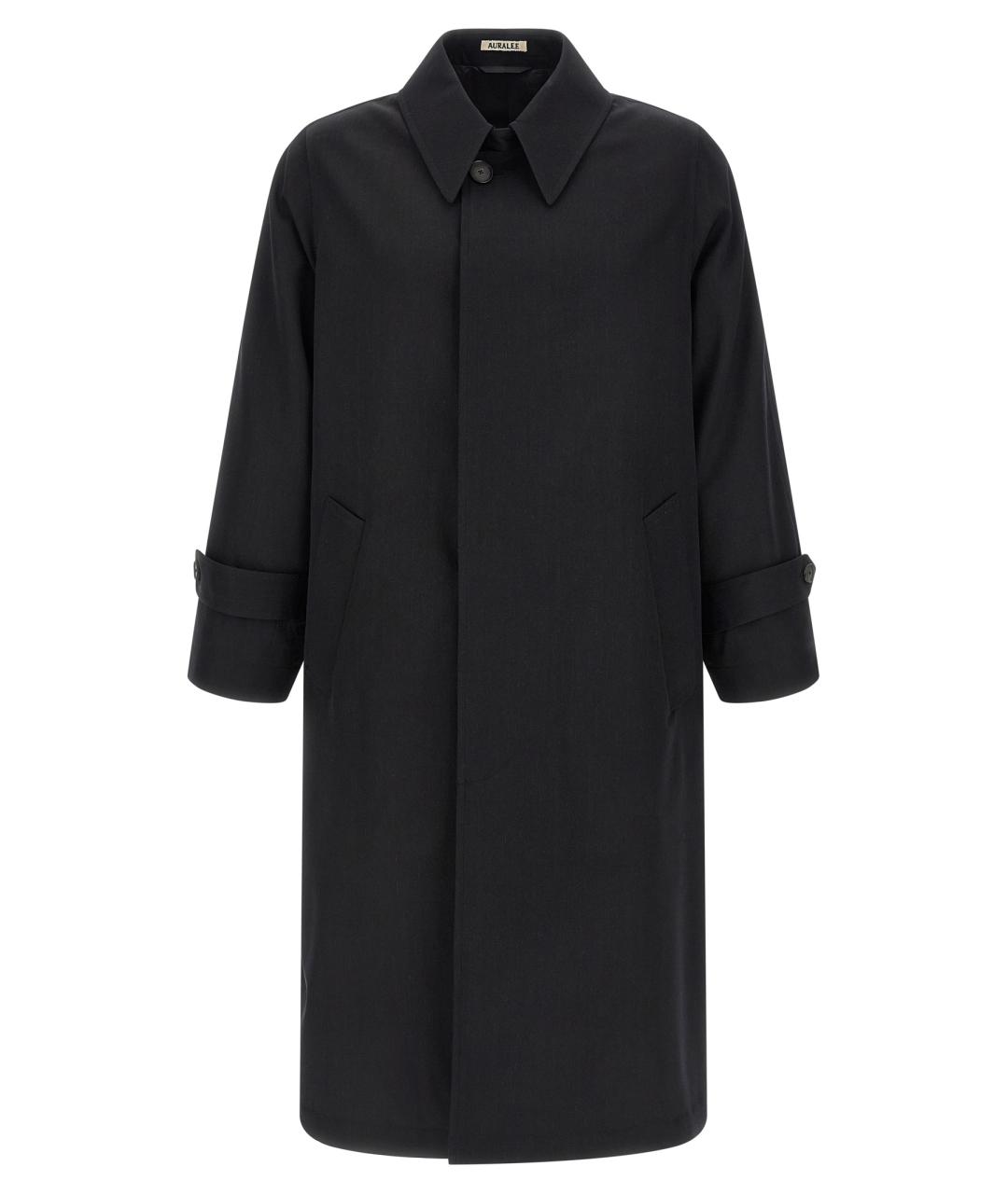 AURALEE Черный шерстяной тренч / плащ, фото 1