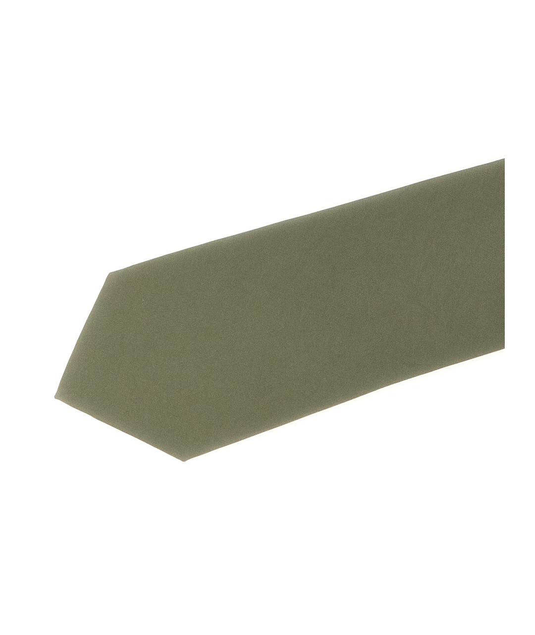 AURALEE Зеленый тканевый галстук, фото 3