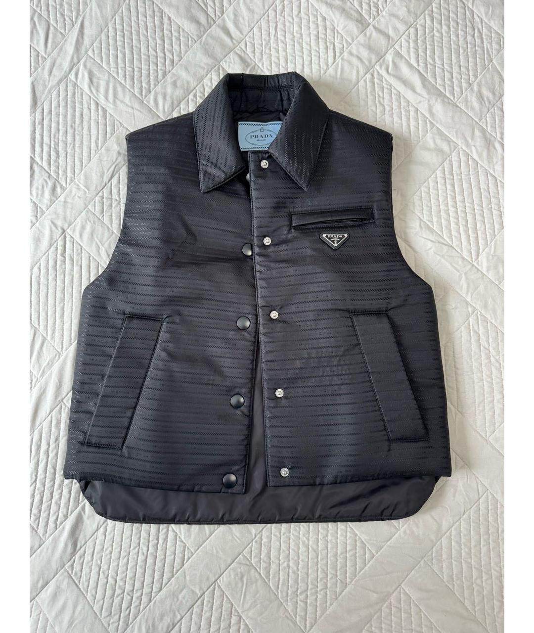 PRADA Черный полиамидовый жилет, фото 2