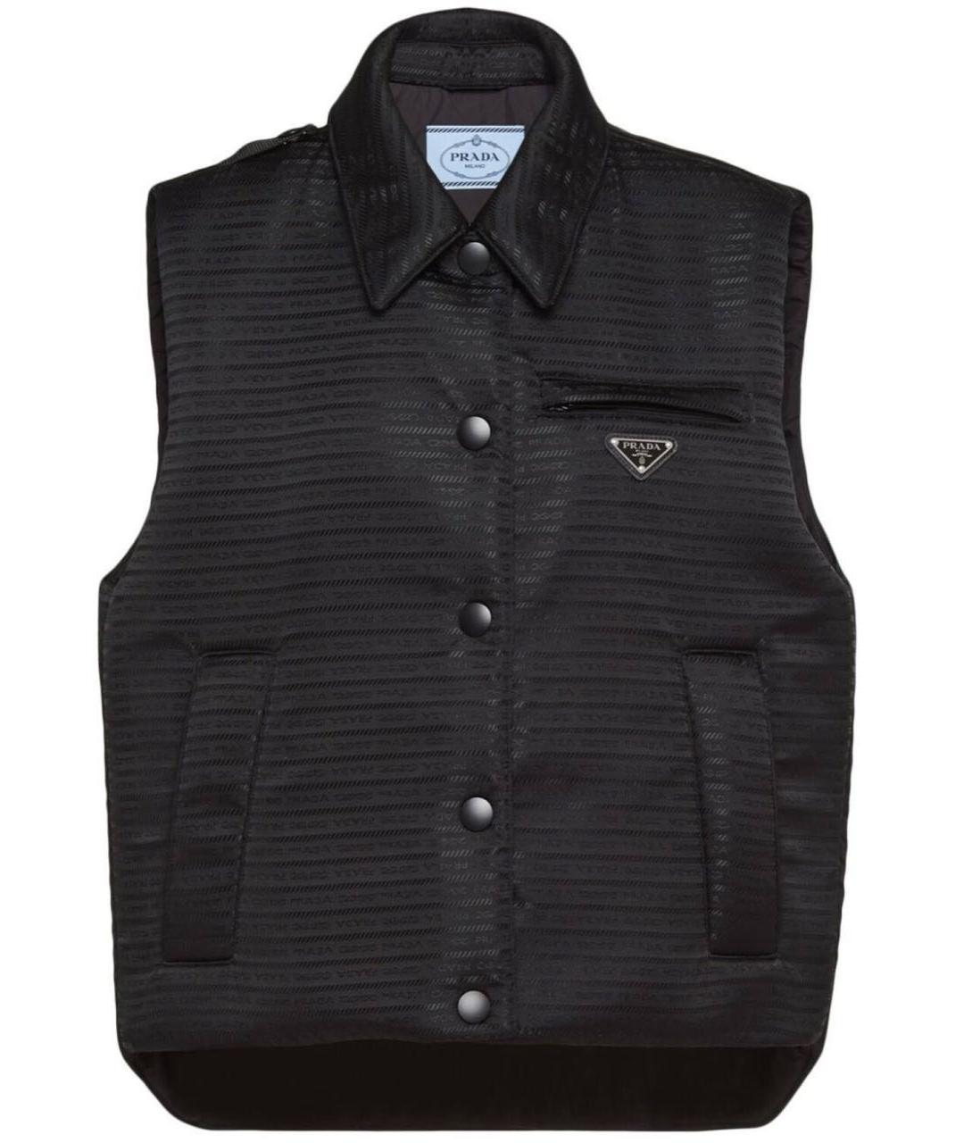 PRADA Черный полиамидовый жилет, фото 8