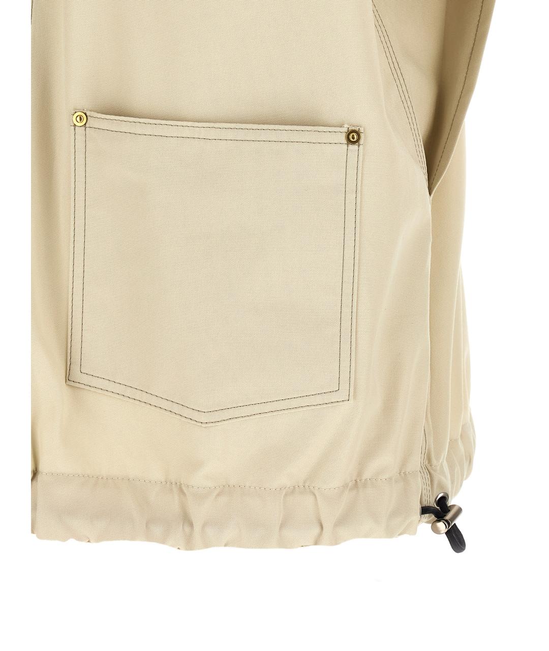 SACAI Бежевая хлопковая кэжуал рубашка, фото 4