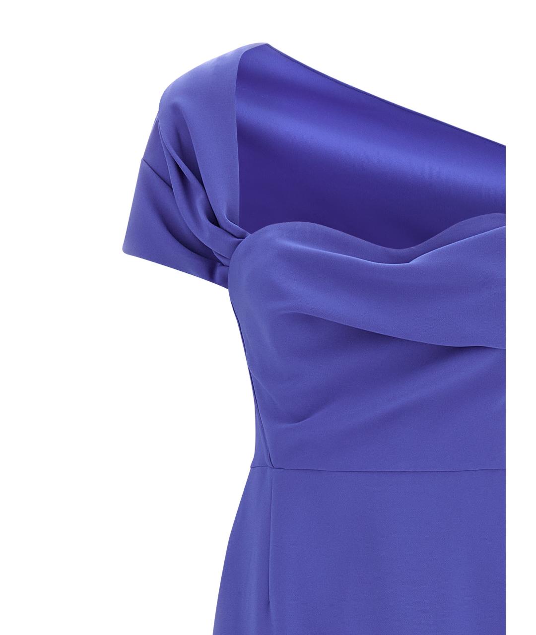 CAROLINA HERRERA Синее полиэстеровое вечернее платье, фото 3