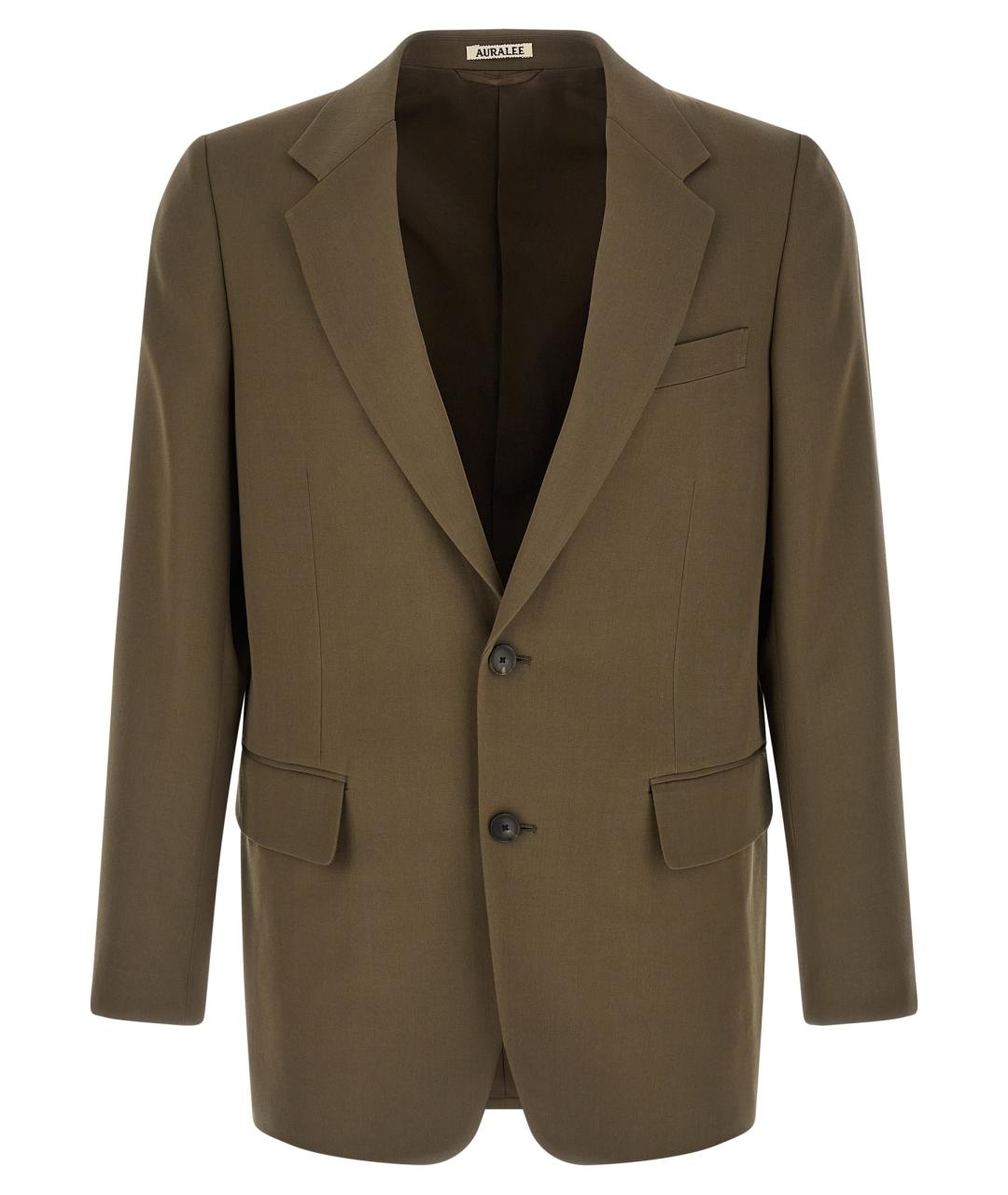 AURALEE Зеленый шерстяной пиджак, фото 1