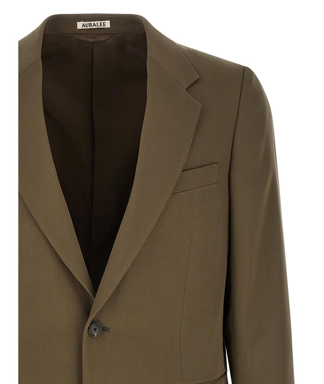 AURALEE Зеленый шерстяной пиджак, фото 3