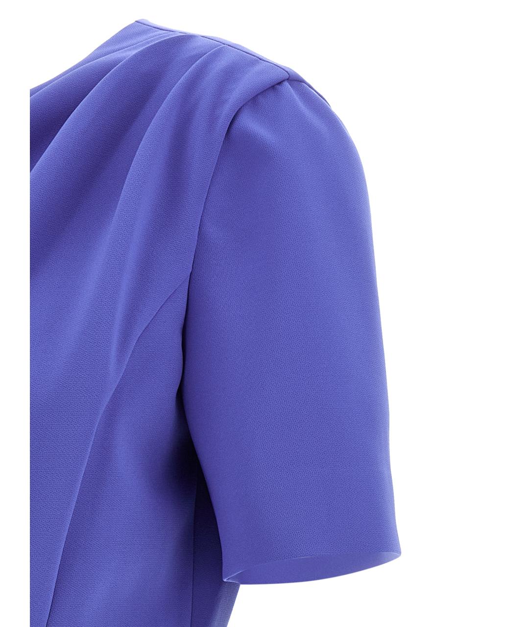 CAROLINA HERRERA Синее полиэстеровое платье, фото 4