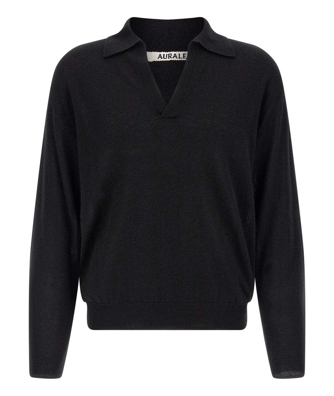 AURALEE Черный кашемировый джемпер / свитер, фото 1