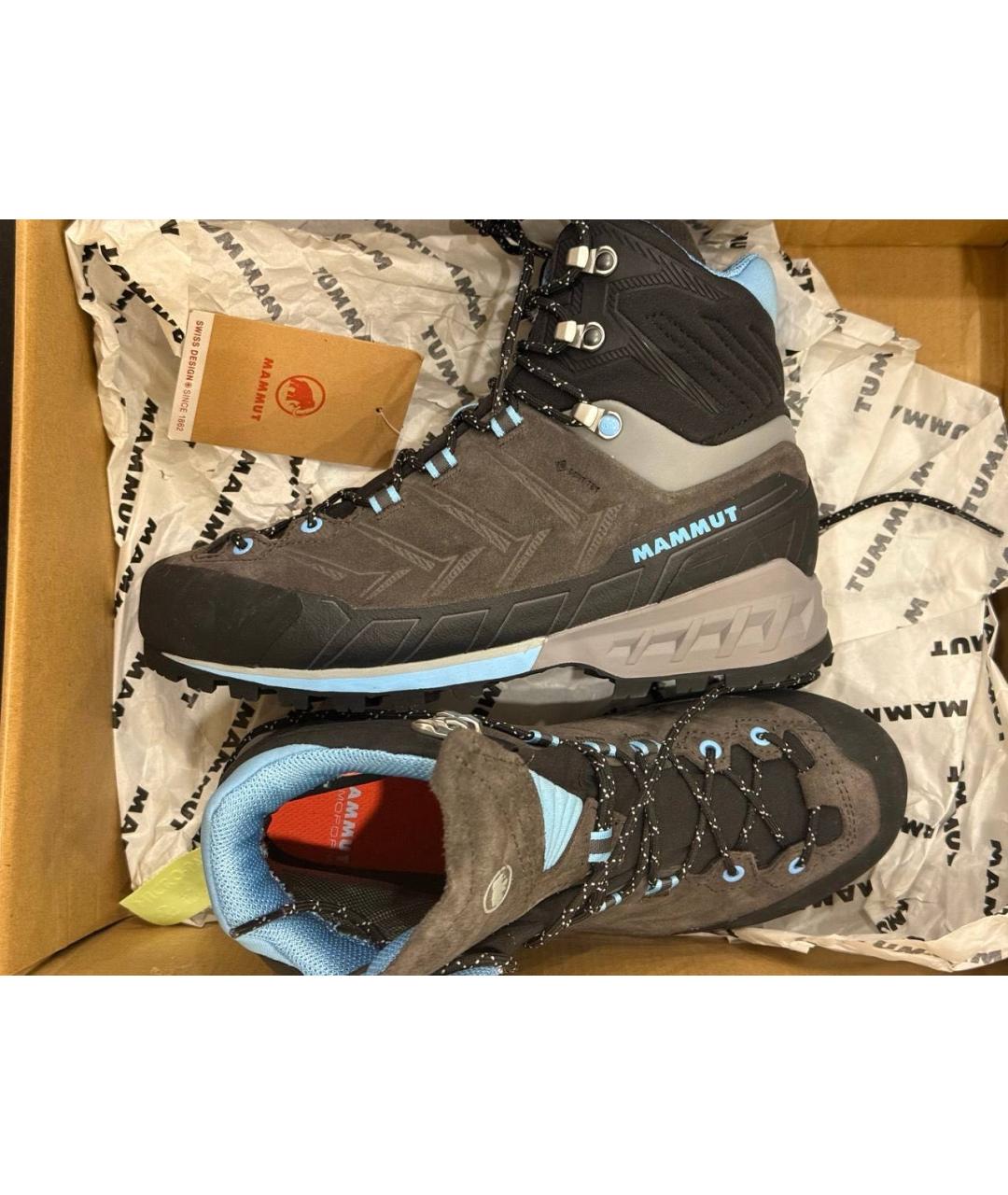 MAMMUT SWISS1862 Серые кожаные ботинки, фото 9