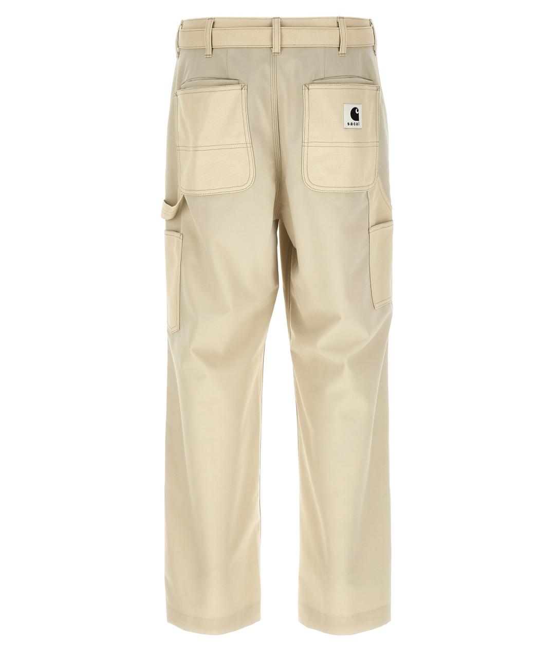 SACAI Бежевые повседневные брюки, фото 2
