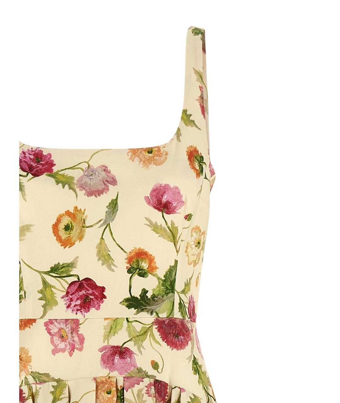 CAROLINA HERRERA Мульти хлопковое повседневное платье, фото 3