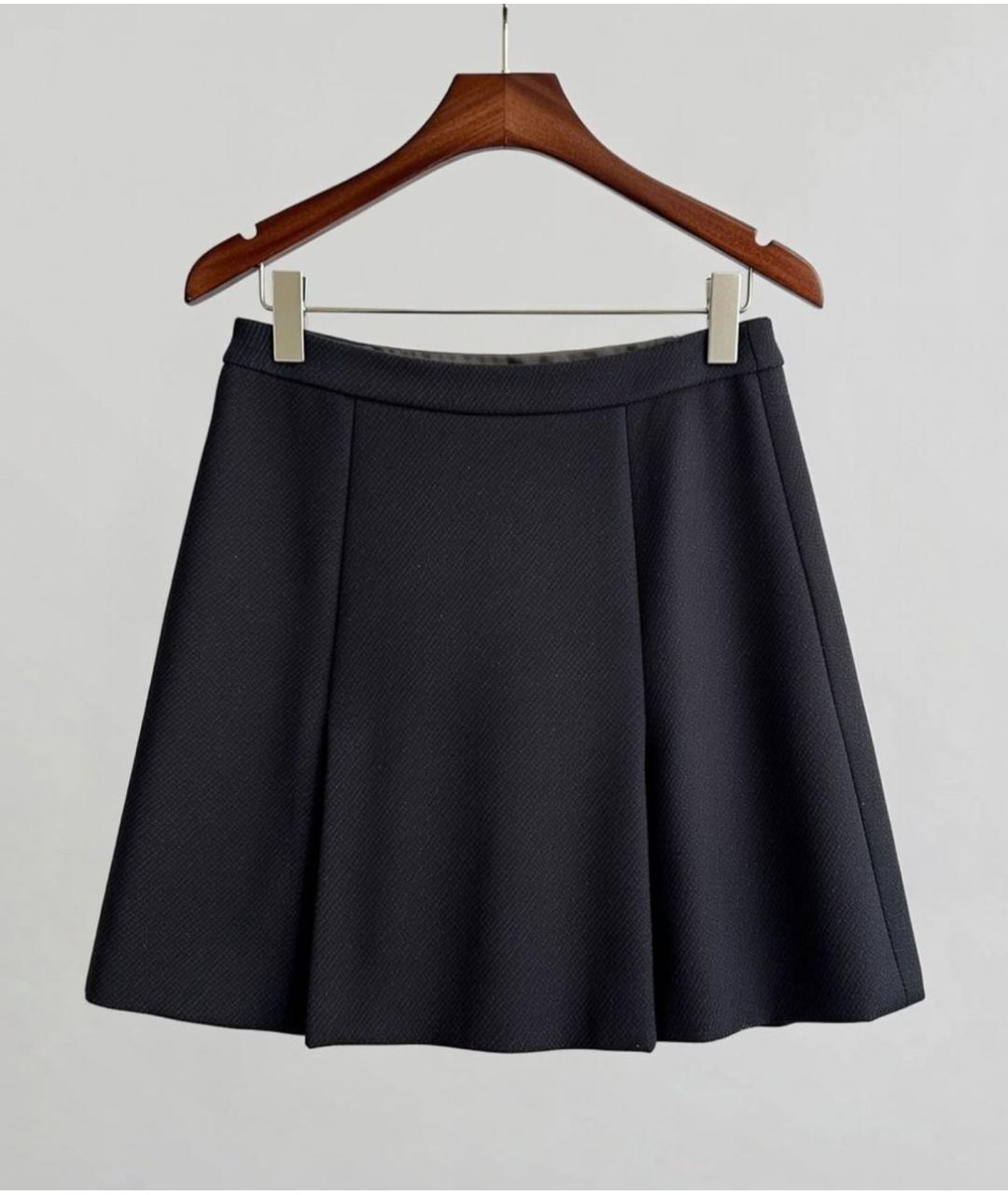 LOUIS VUITTON Черная юбка мини, фото 2