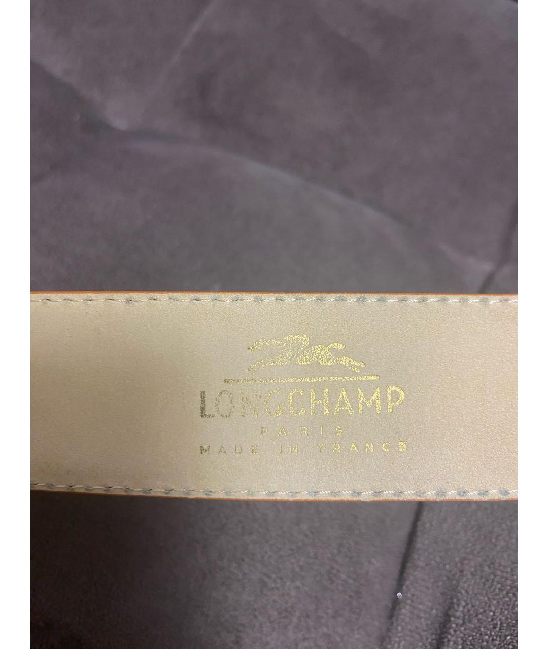 LONGCHAMP Оранжевый кожаный ремень, фото 3