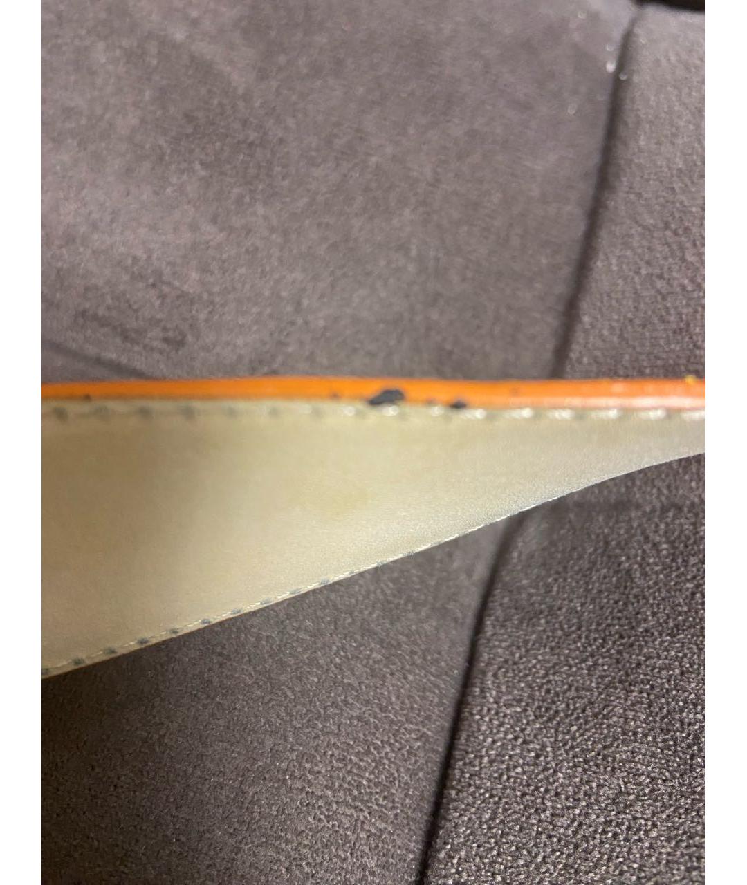 LONGCHAMP Оранжевый кожаный ремень, фото 6