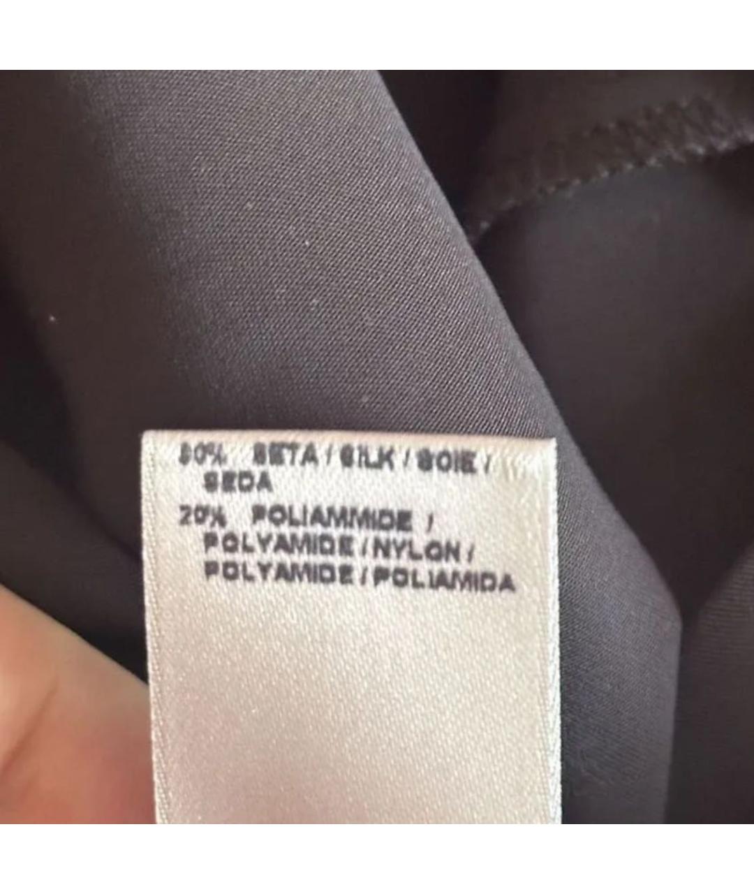 BOTTEGA VENETA Черное шелковое повседневное платье, фото 3